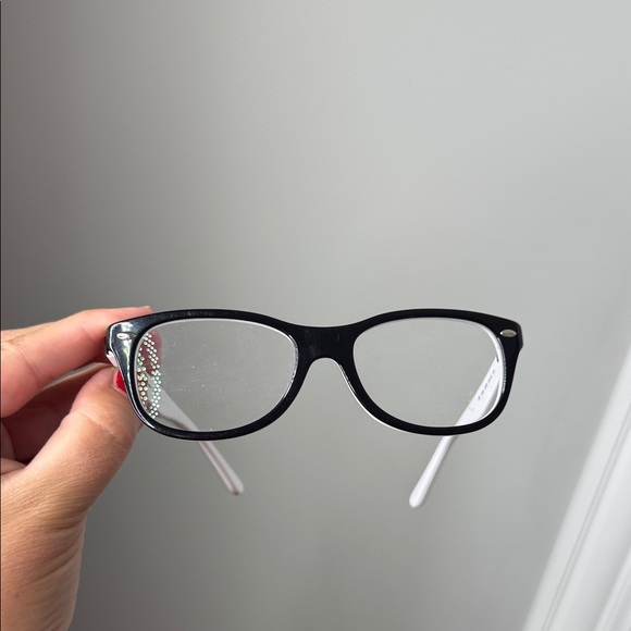 Ray-Ban Black and White Eyeglasses - Picture 2 of 9